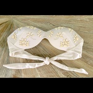 Beaded White Victoria’s Secret Bandeau Top